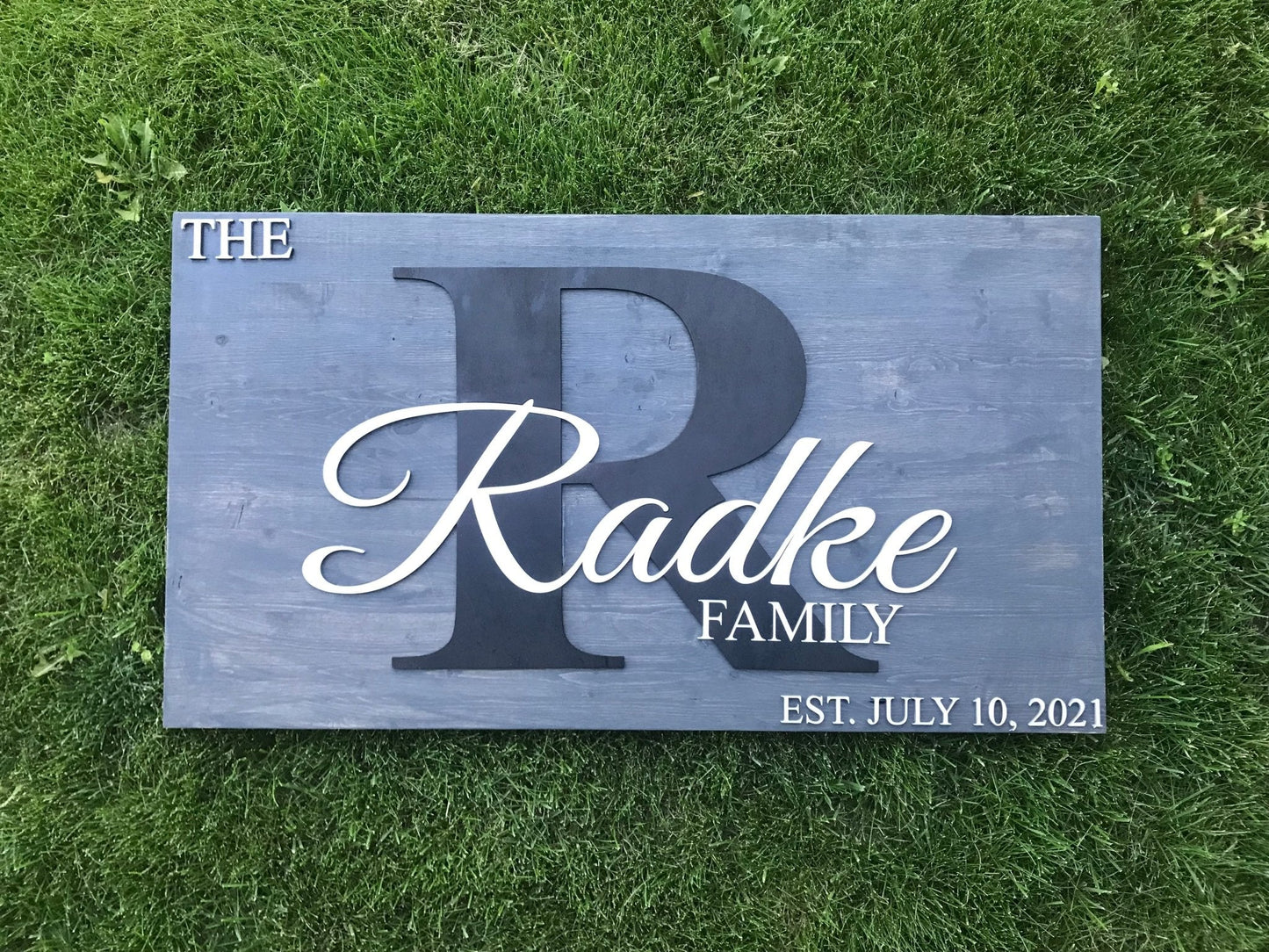 Family Name Wall sign unframed - Gas City Creative Design & Event https://www.facebook.com/gascitycreative/