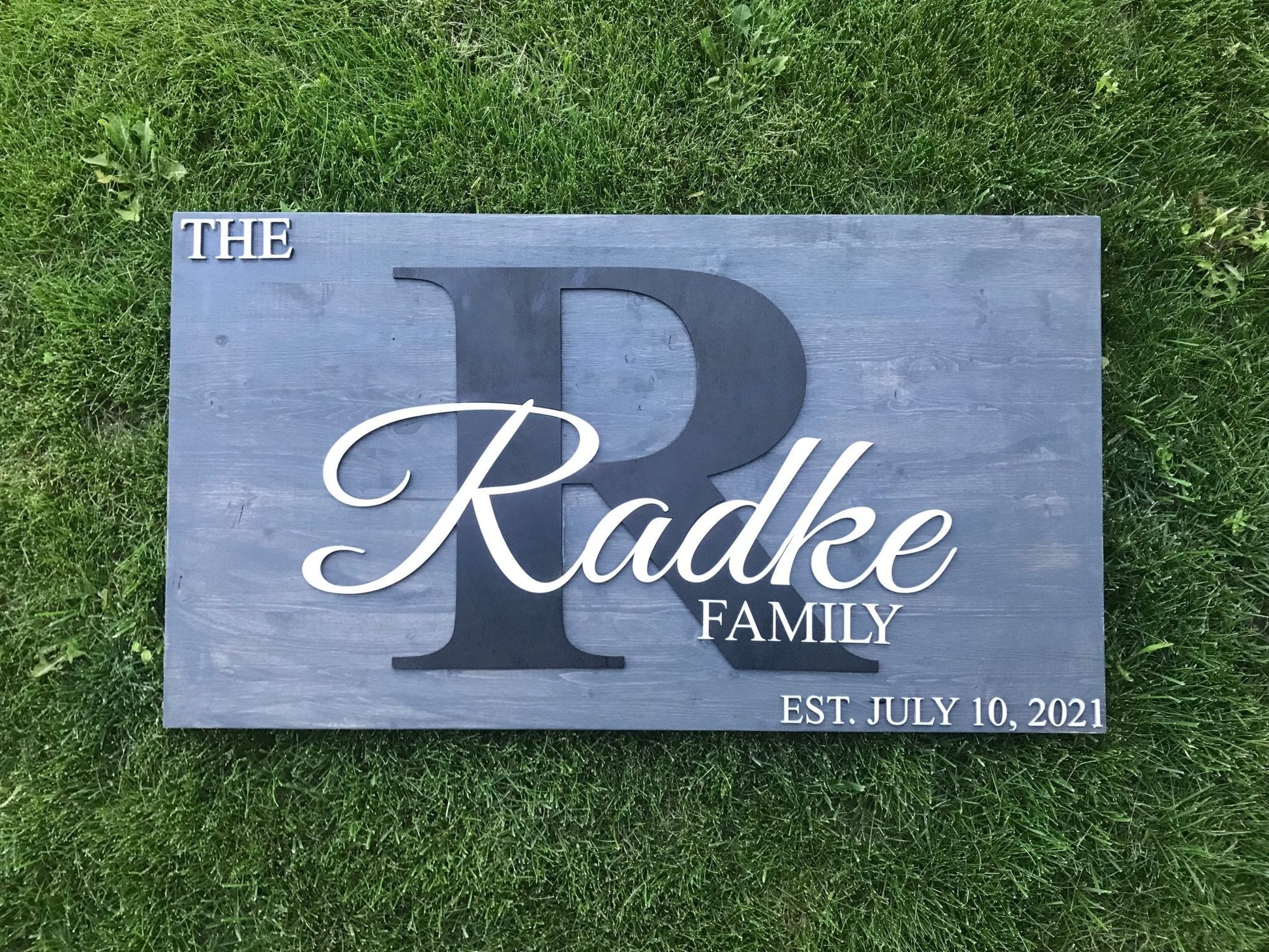 Family Name Wall sign unframed - Gas City Creative Design & Event https://www.facebook.com/gascitycreative/