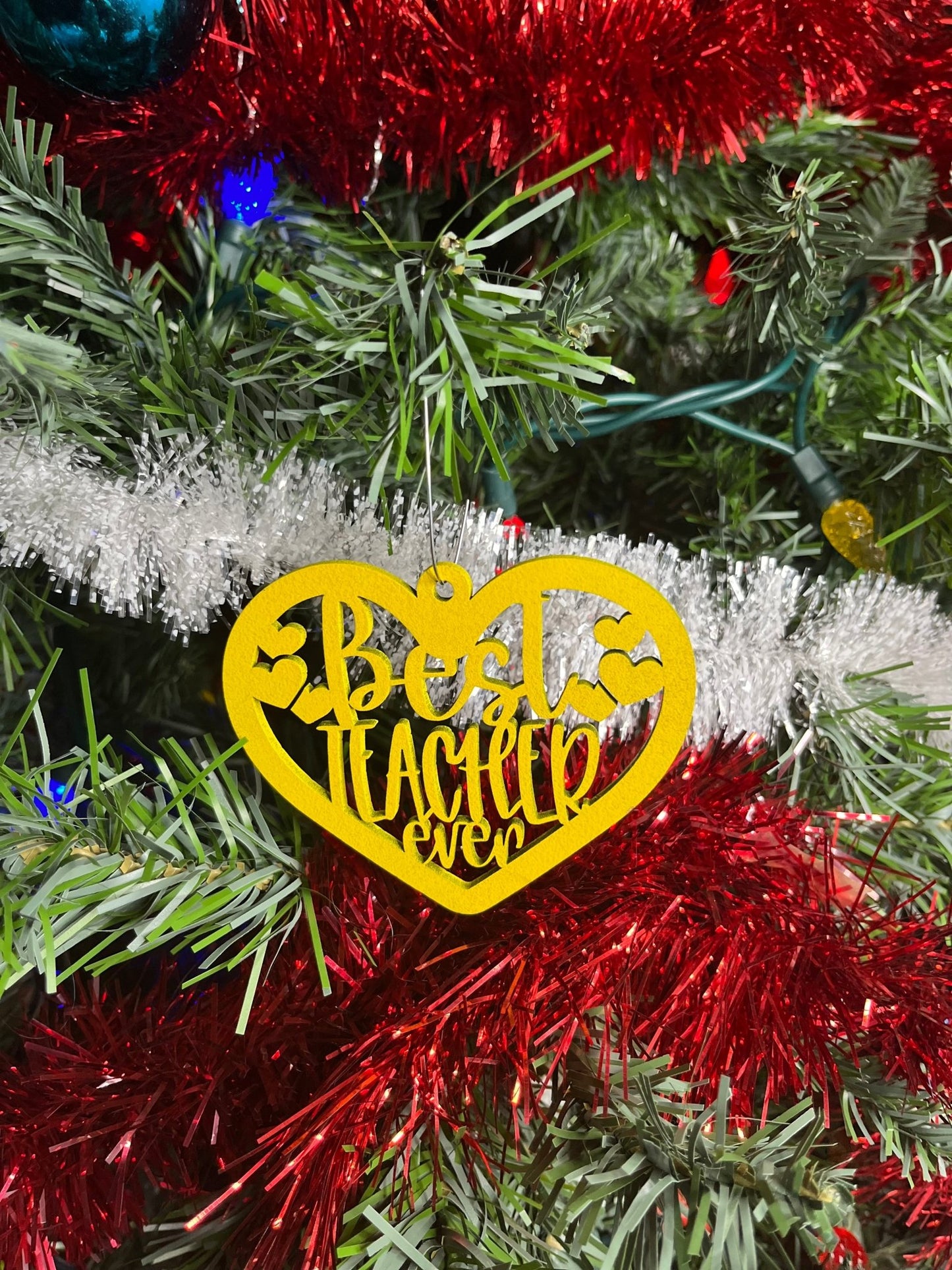 Christmas Ornaments - Teacher - Gas City Creative Design & Event https://www.facebook.com/gascitycreative/