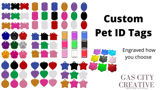Engraved Tags -Pets/Keychain - Gas City Creative Design & Event https://www.facebook.com/gascitycreative/